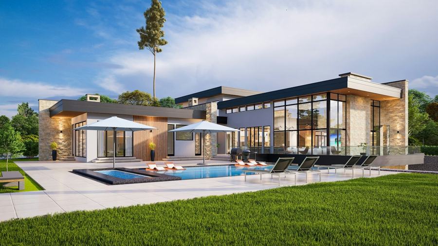 Modern residential development